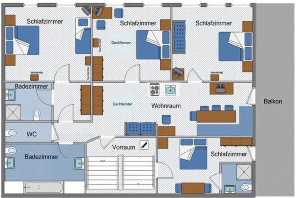 Appartementhaus im Winkel