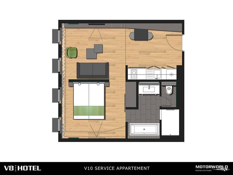 V8 HOTEL Motorworld Region Stuttgart 45